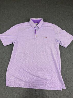 Greg Norman Mens Purple Play Dry Short Sleeve Golf Polo Shirt M